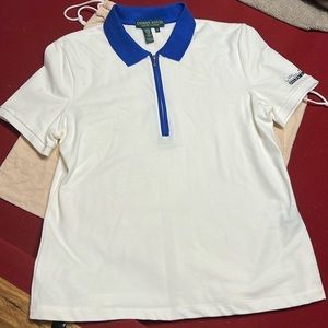 White Ralph Lauren Active short sleeved top.